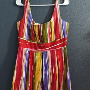 Calvin Klein Multicolor Striped Dress Vacation Summer